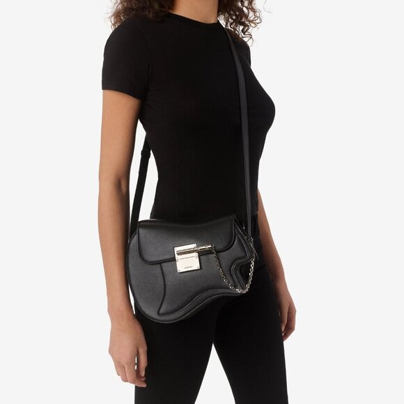 Amiri Guitar Shoulder Bag in Black Leather and Suede NWT - Picture 3 of 10